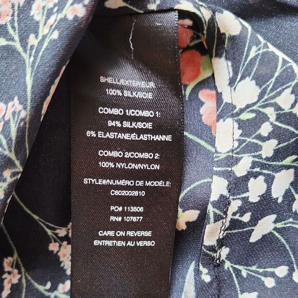 Alice + Olivia Black Lace Detail Top -100% Silk - Women's Size Small - Picture 6 of 6